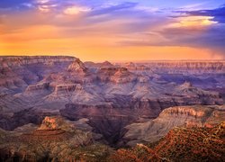 Stany Zjednoczone, Arizona, Park Narodowy Wielkiego Kanionu, Grand Canyon, Wschód słońca